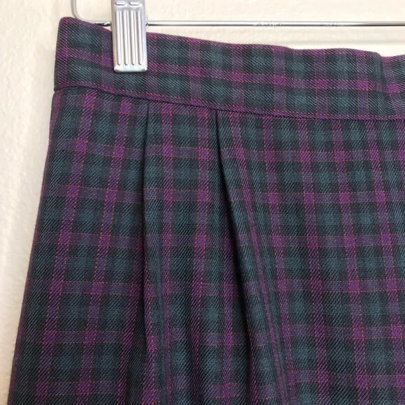 That's Me Vintage Deadstock Plaid Skirt Purple Green Black Women's Size 7/8 - Picture 4 of 16